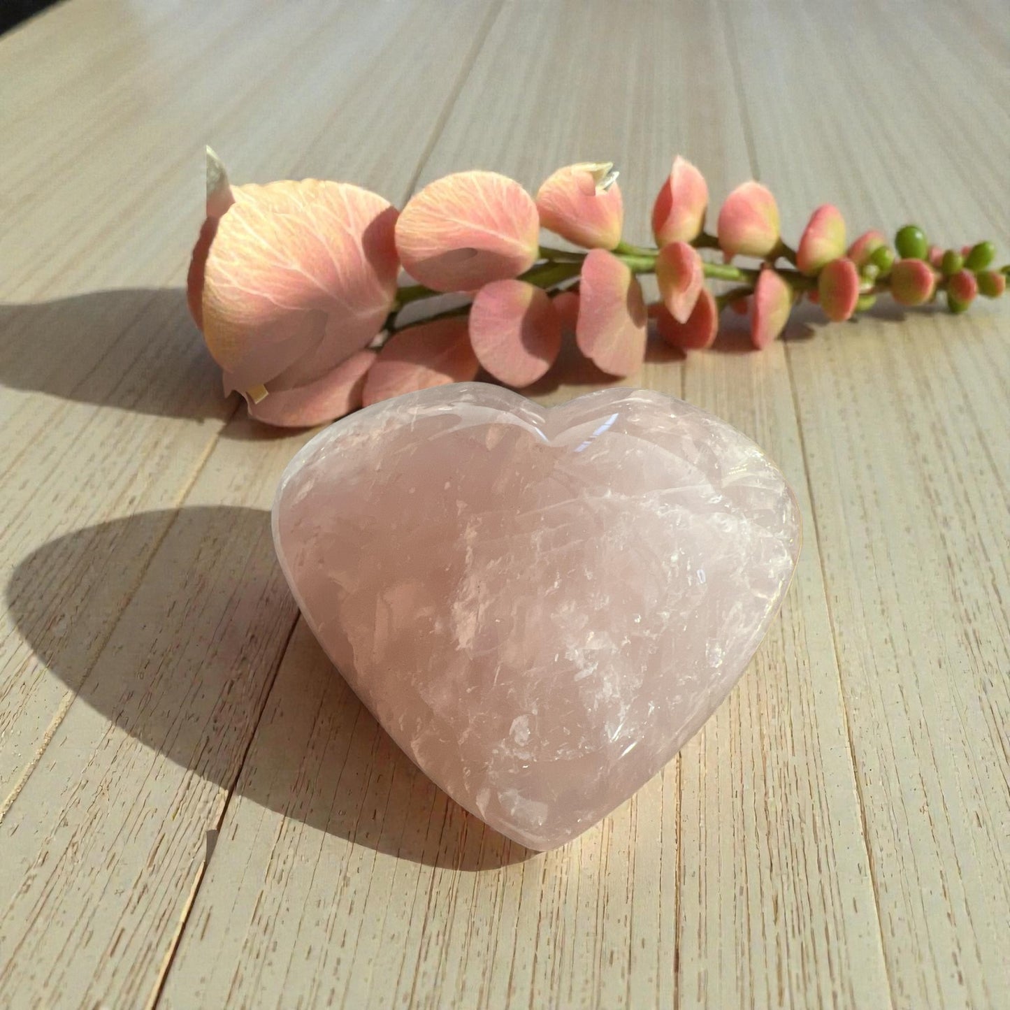 Genuine Heart shaped Rose quartz N468