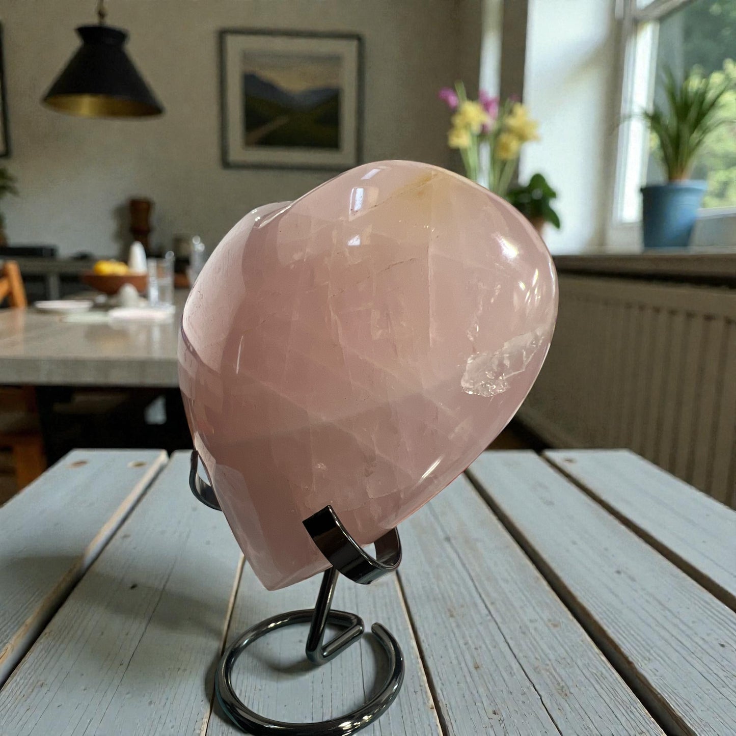 Genuine Heart shaped Rose quartz N470