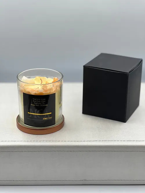 Luxury Jasmine Candle with Gemstone