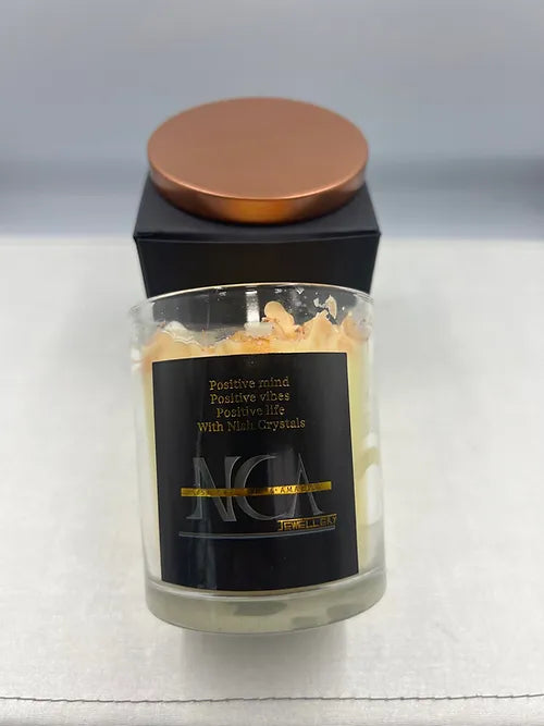 Luxury Jasmine Candle with Gemstone