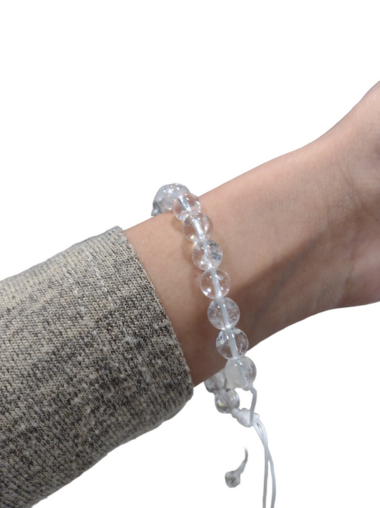Clear Crystal quartz bracelet (8mm) (Free Shipping)