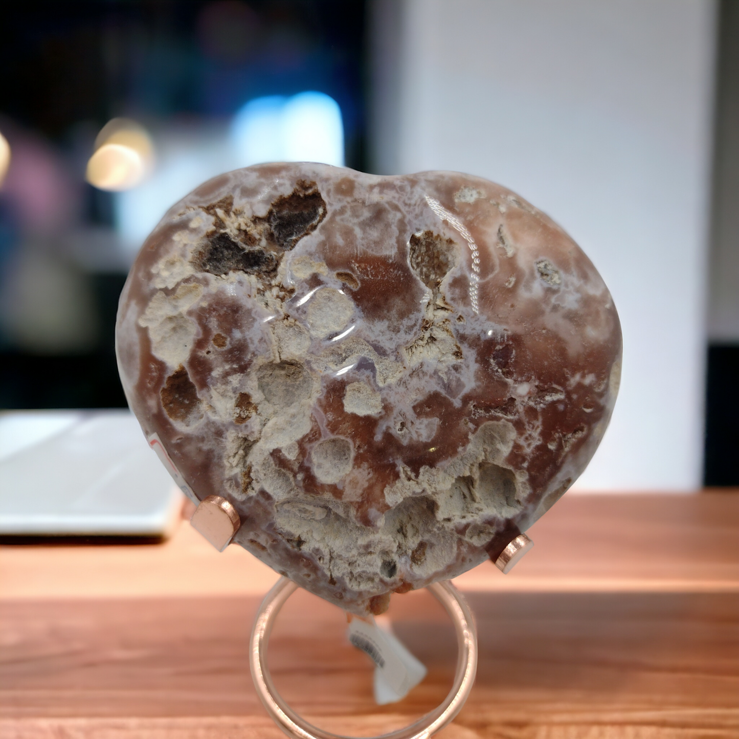 Pink Amethyst Heart Shaped Crystals N38 ( Free Shipping )