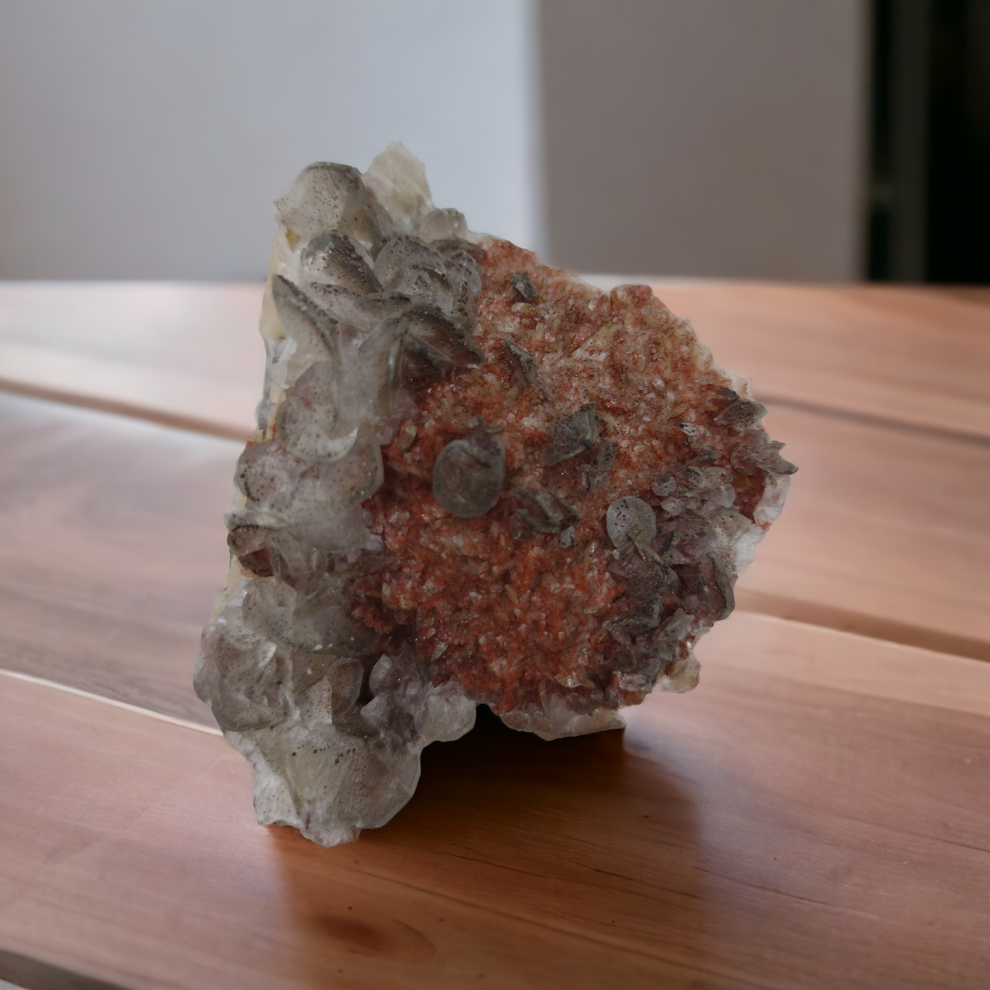 Red and White calcite Specimen N54 ( Free Shipping )