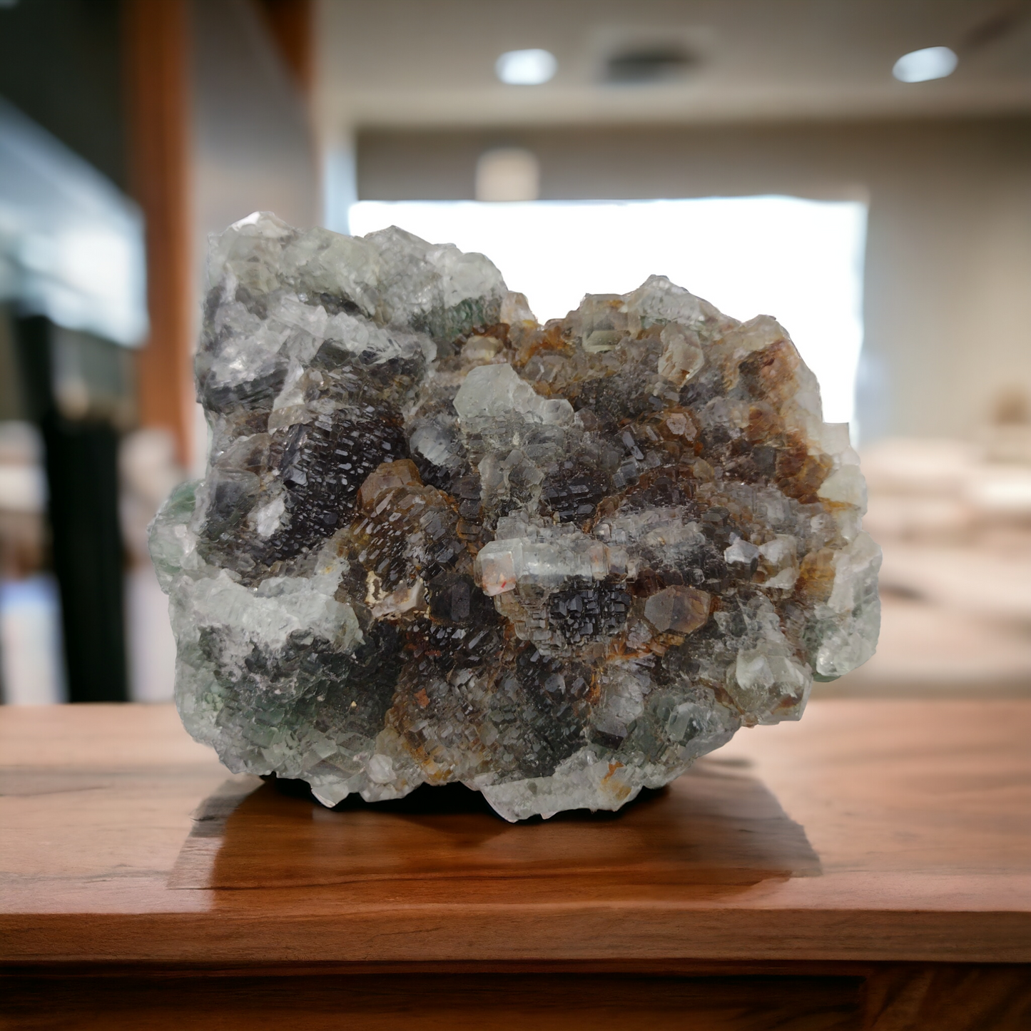 Green Fluorite Specimen with Inclusions N72 .( Free Shipping )