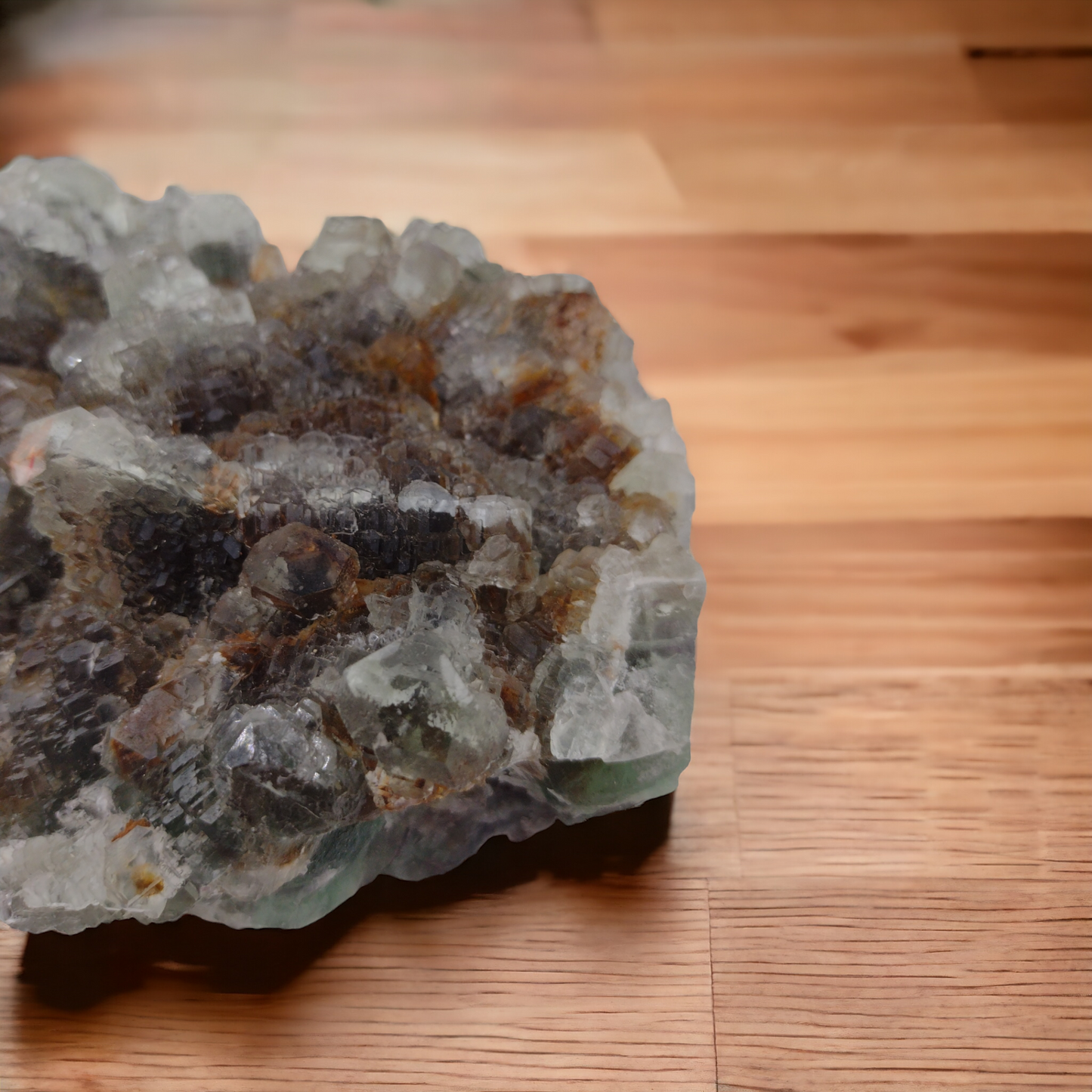 Green Fluorite Specimen with Inclusions N72 .( Free Shipping )