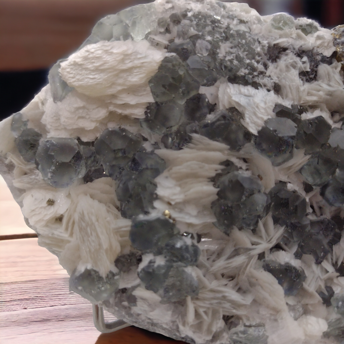 Green fluorite with Pyrite Specimen N77 . ( Free Shipping )
