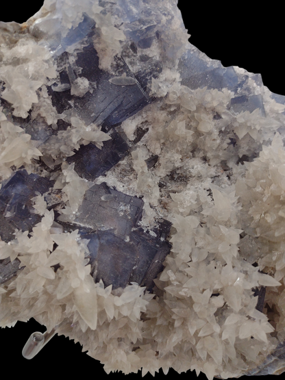 Blue Fluorite with Calcite Specimen N78.  ( Free Shipping )