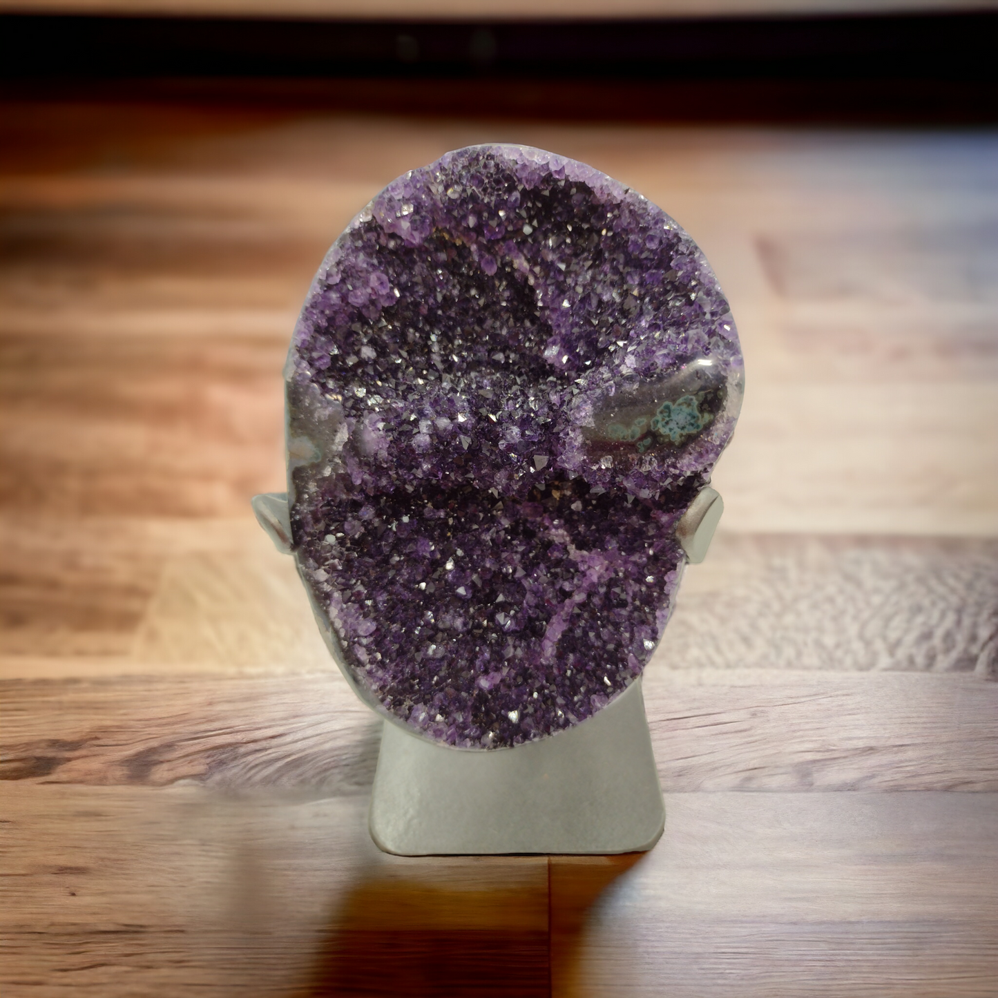 Amethyst Cluster with Flower Agate Uruguay (High Grade Specimen) N91 . ( Free Shipping )