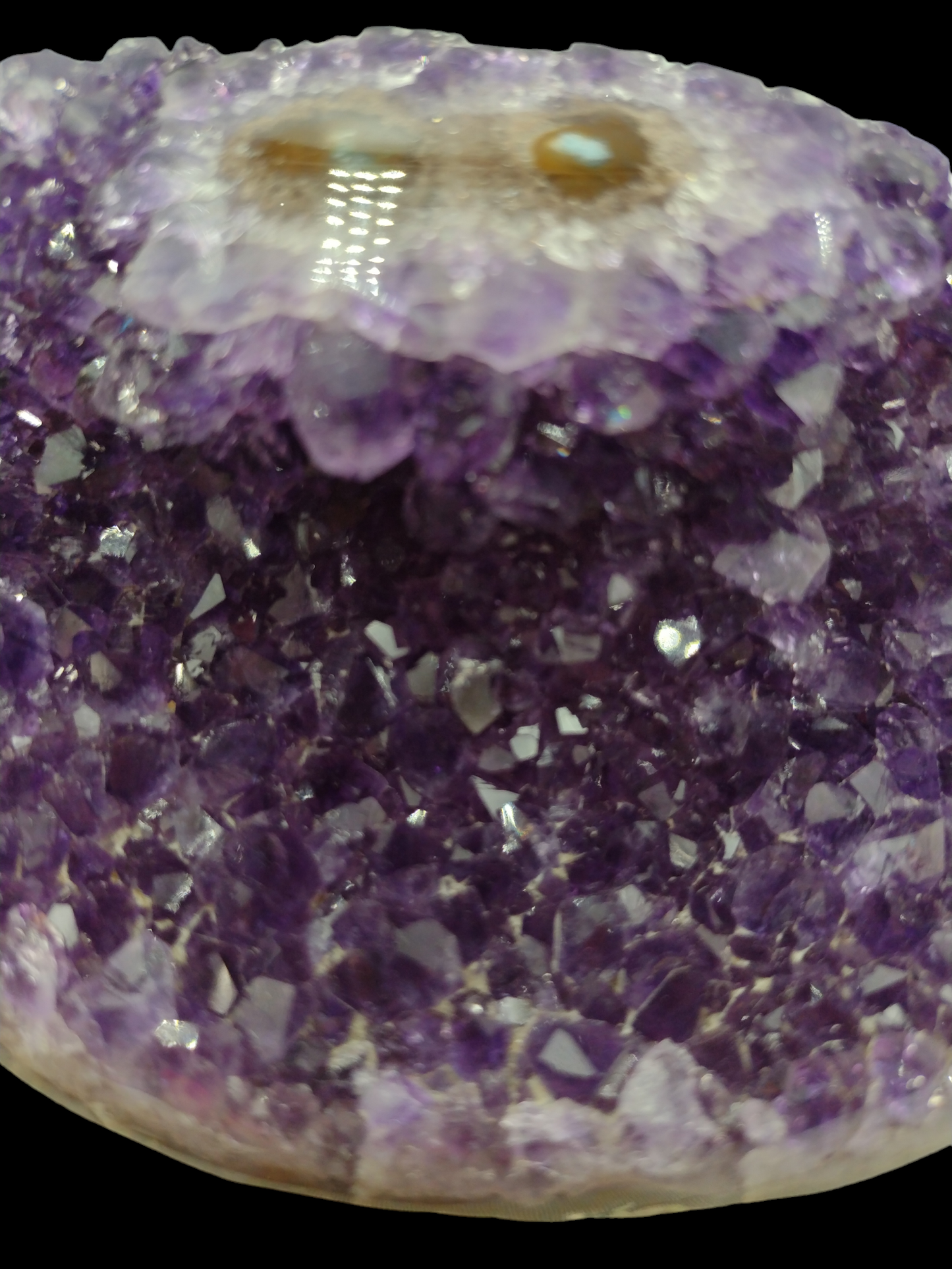 Amethyst Cluster with Green Agate Flower Uruguay (High Grade Specimen) N92 (Free Shipping )