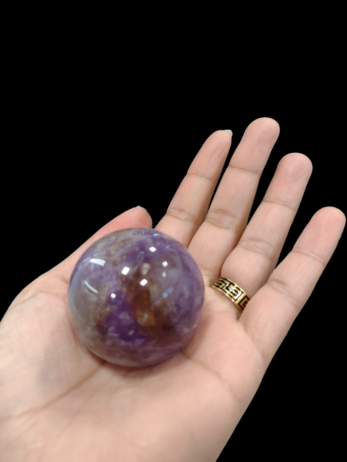 Amethyst Sphere Crystal N133.( Free Shipping )