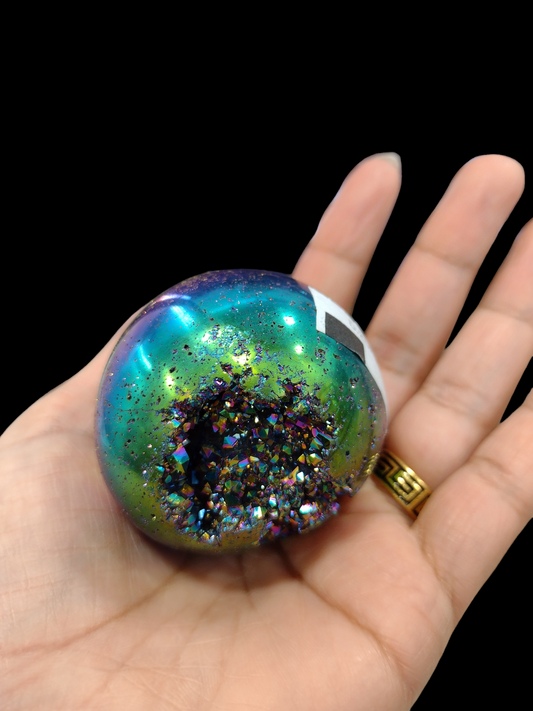Amethyst Titanium Aura Sphere N136.( Free Shipping )