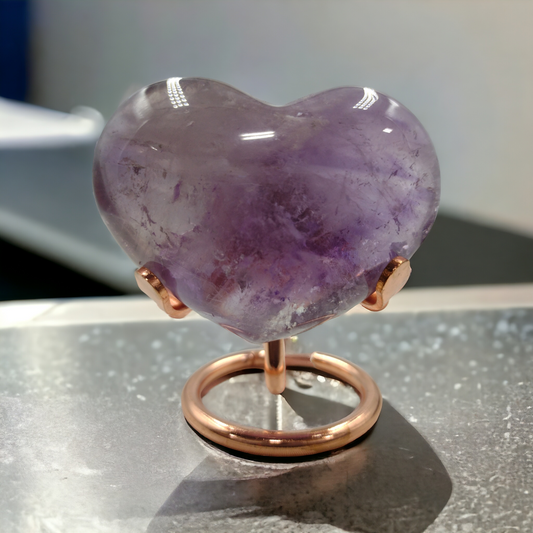 Amethyst Heart Shaped Crystals with beautiful inclusions N149.( Free Shipping )