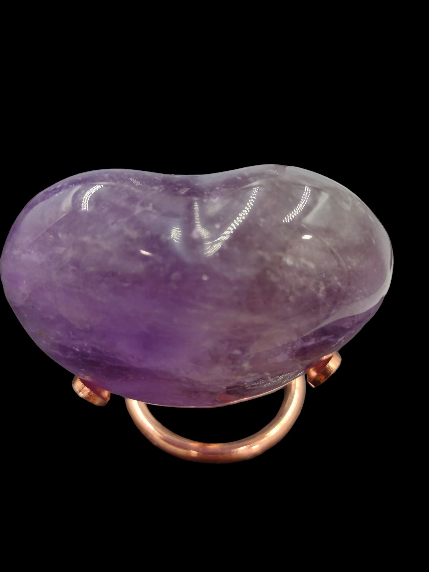 Amethyst Heart Shaped Crystals with inclusions N154.( Free Shipping )