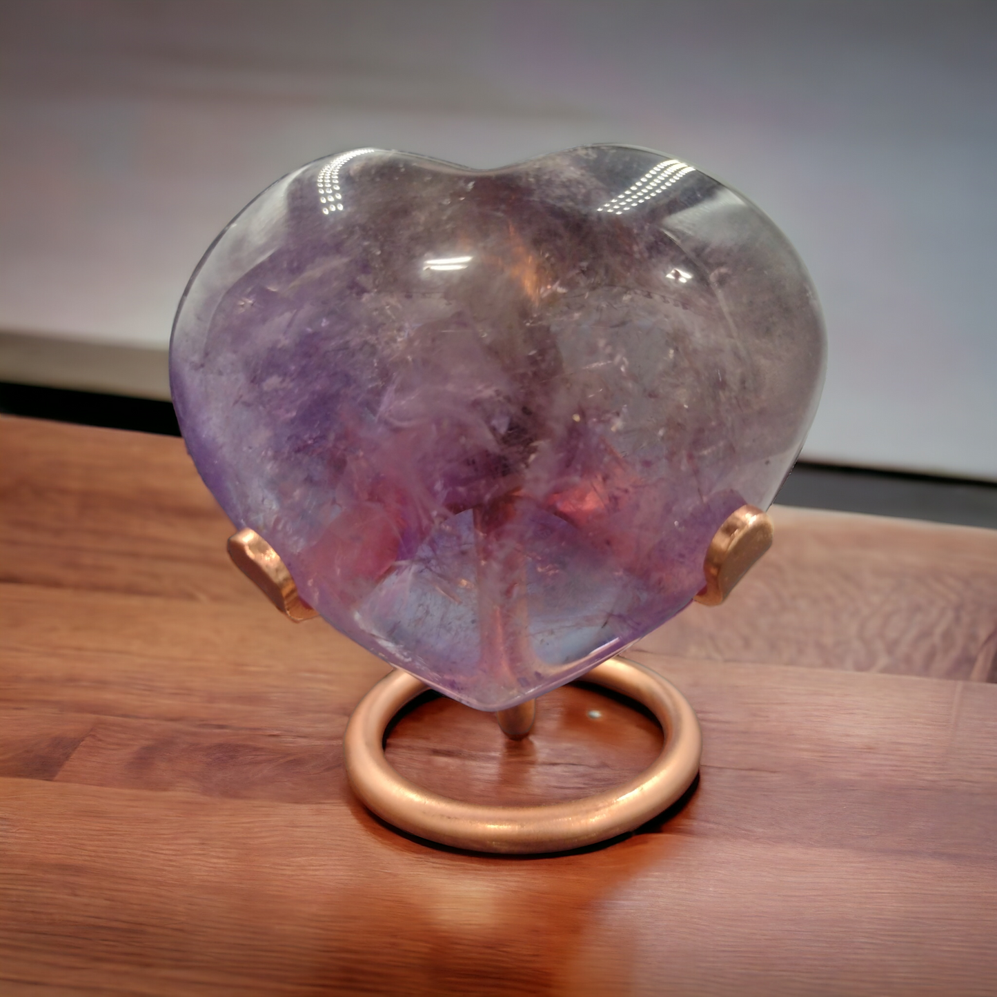 Amethyst Heart Shaped High grade crystals with inclusions N152 (Free Shipping )