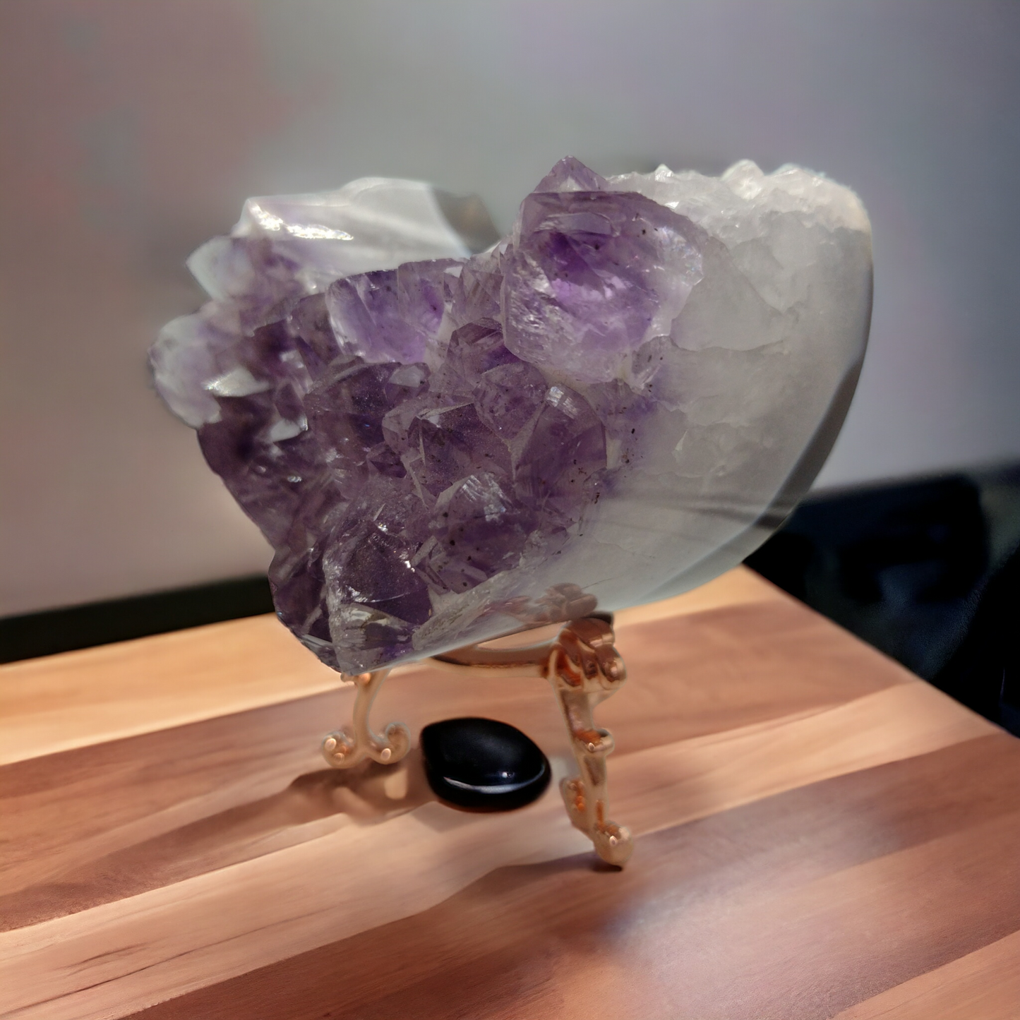Amethyst Moon shaped Crystals N145.( Free Shipping )