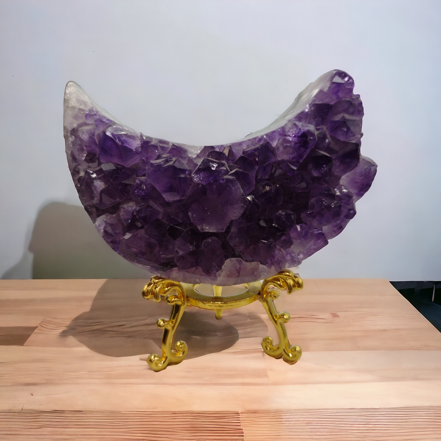 Amethyst Moon Shaped Crystals N146.( Free Shipping )