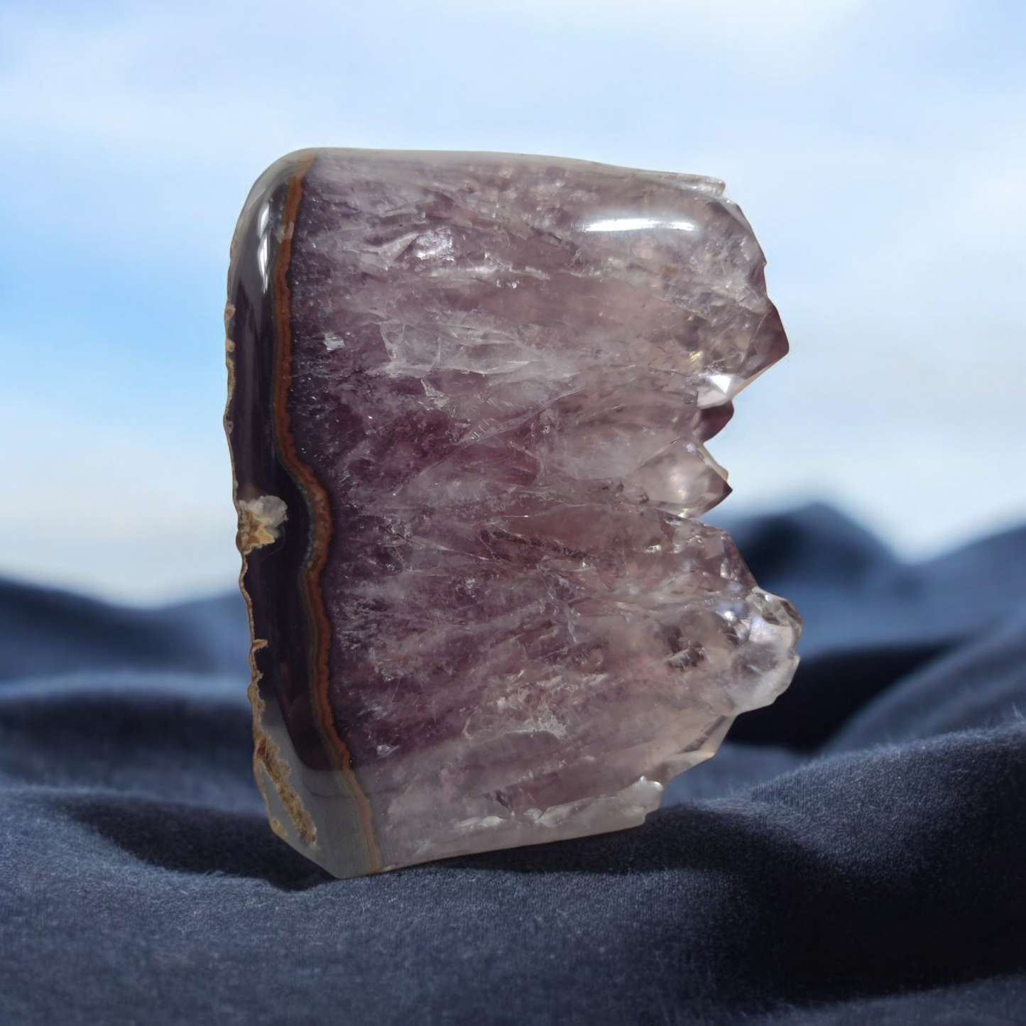 Amethyst Geode Polished N345 (Free Shipping )