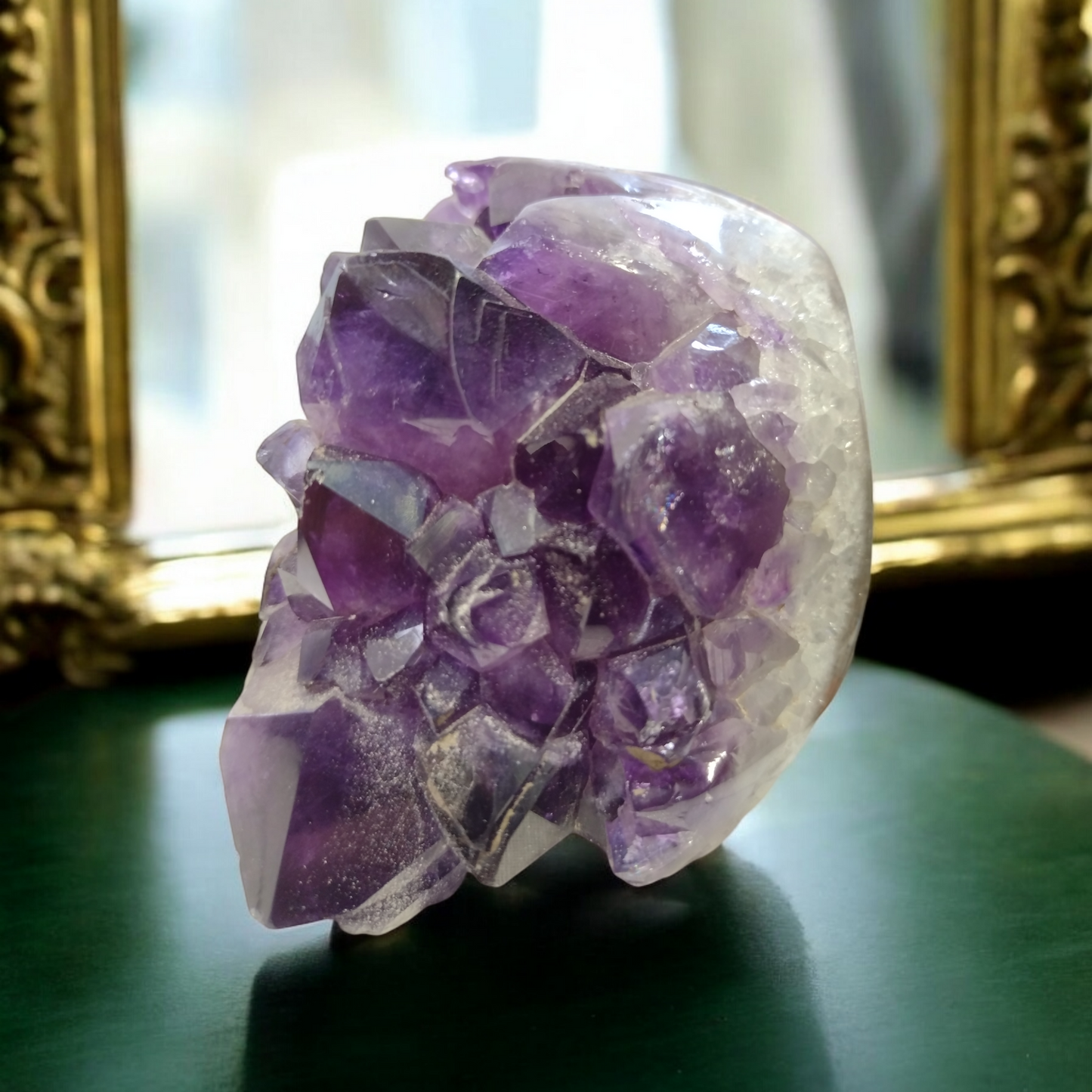 Amethyst Geode from Uruguay N362 ( Free Shipping )