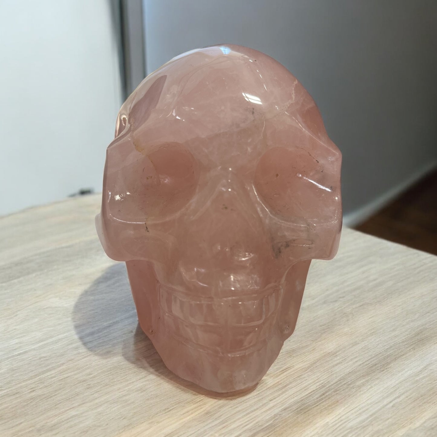 Rose Quartz Skull 4.2 inch N326 ( Free Shipping )