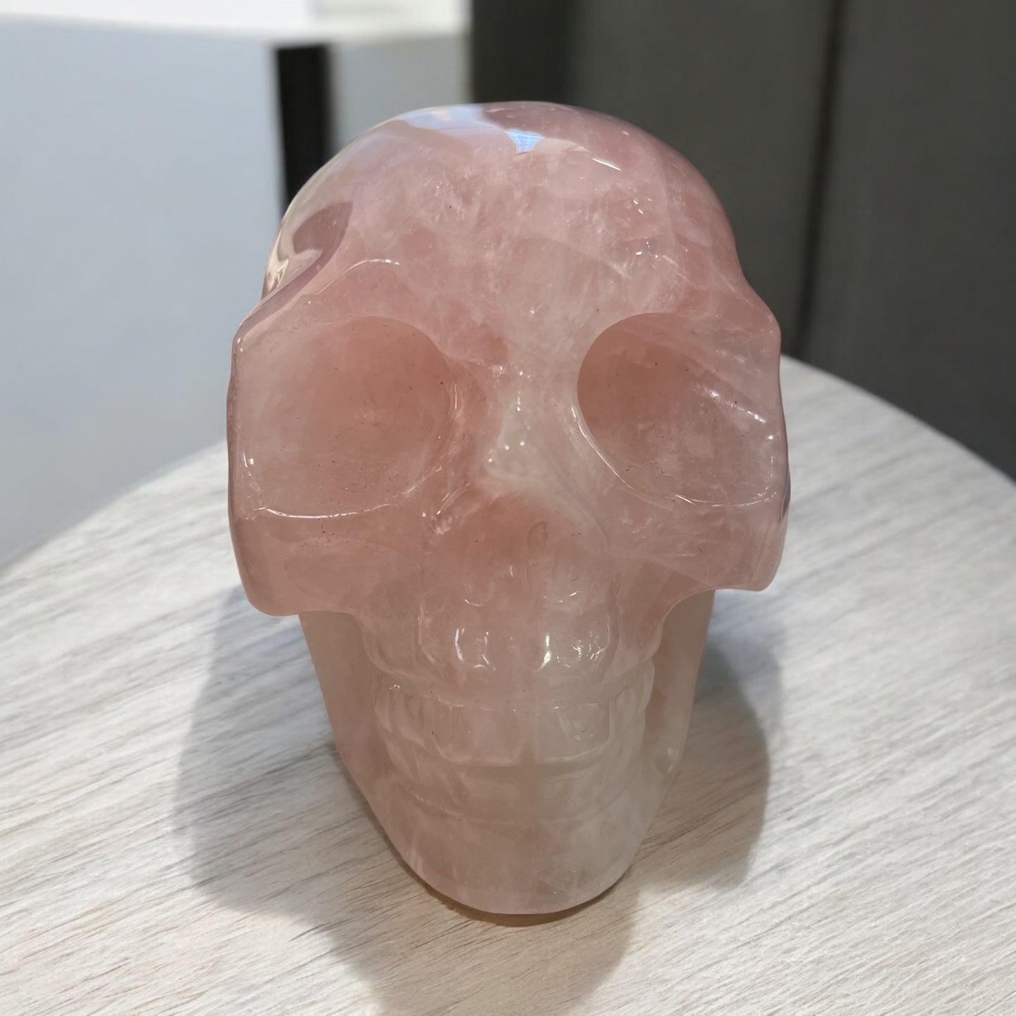 Rose Quartz Skull 4.7 inch N327 ( Free Shipping )
