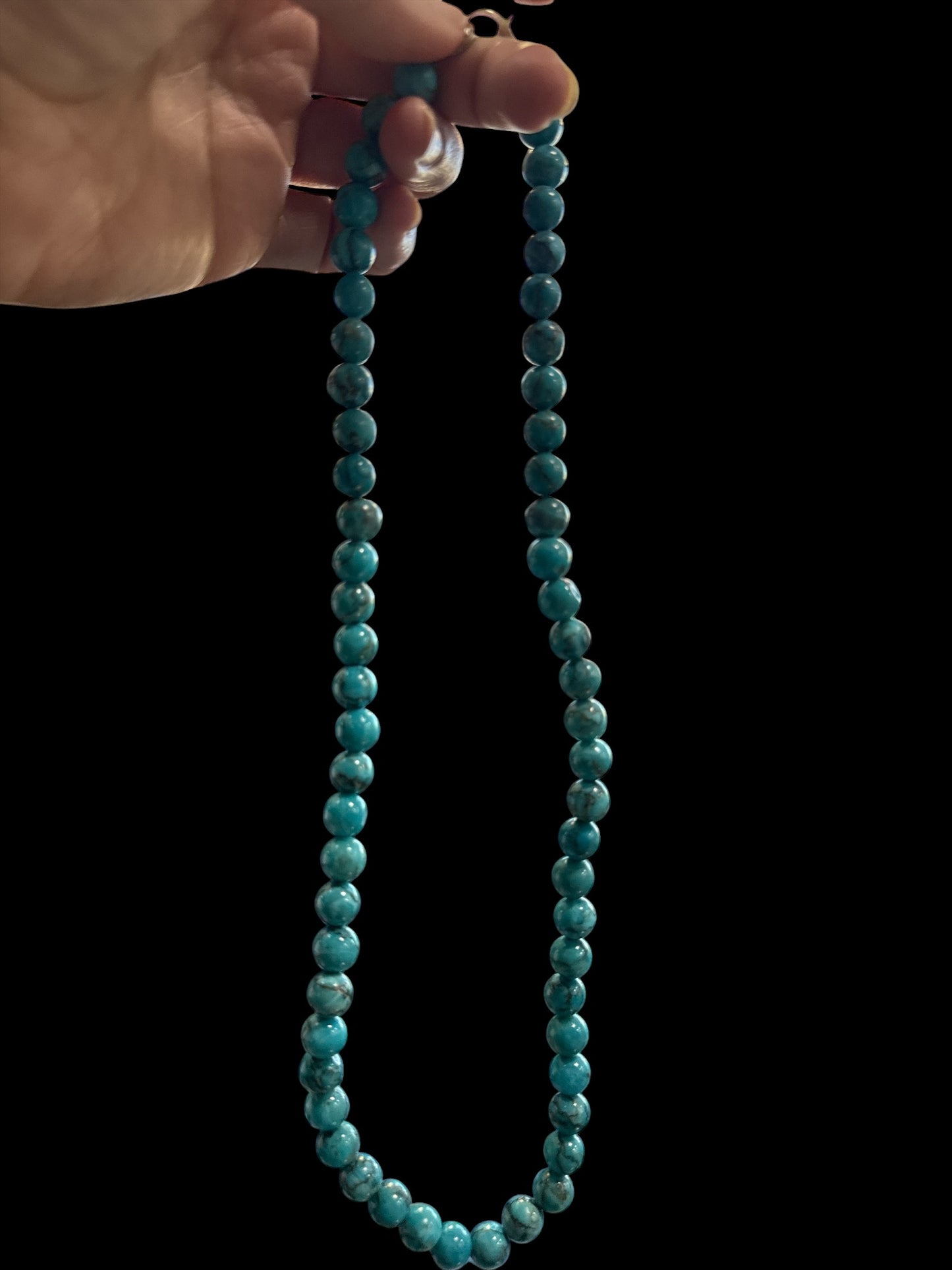 Genuine Turquoise Necklace with 60 beads N415