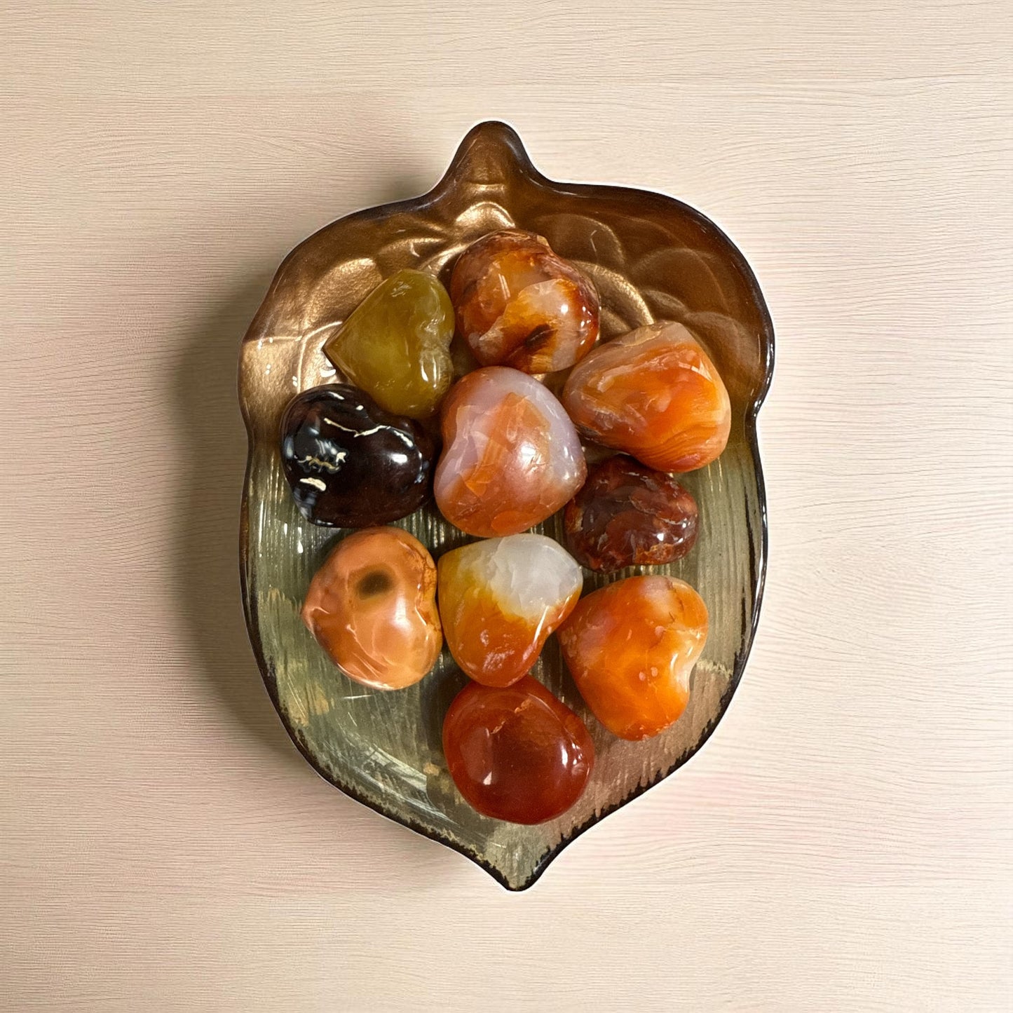 Genuine Carnelian Heart Stones (1 piece) (Free shipping)