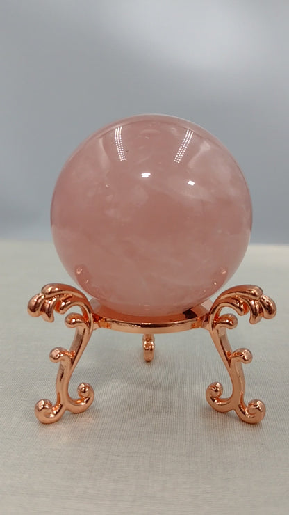 Rose Quartz Sphere Ball Crystal N174.( Free Shipping )