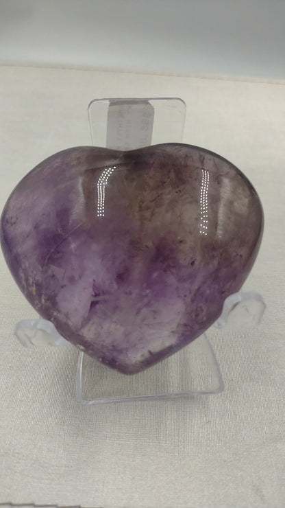 Amethyst Heart Shaped High grade crystals with inclusions N152