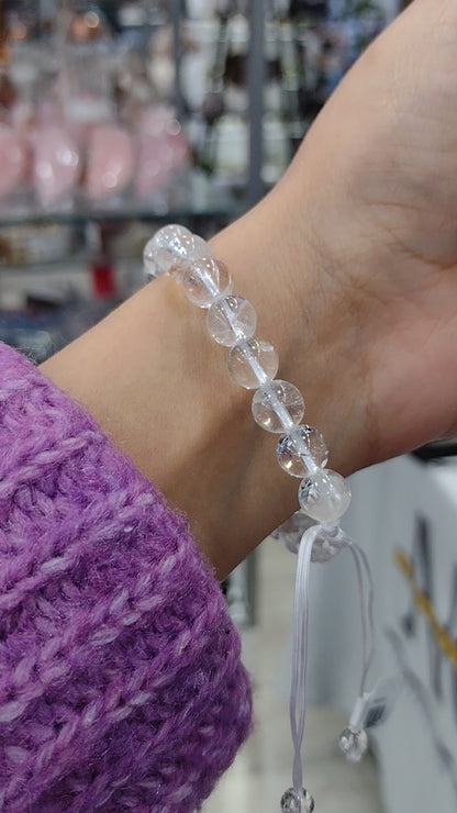 Clear Crystal quartz bracelet (8mm) (Free Shipping)