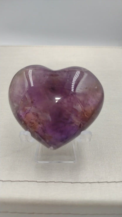 Amethyst Heart Shaped High Grade Crystals with inclusions N151