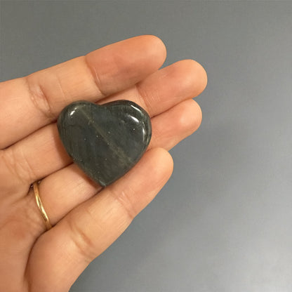 Natural Labradorite Heart 29.3 mm (free Shipping) 1 Piece