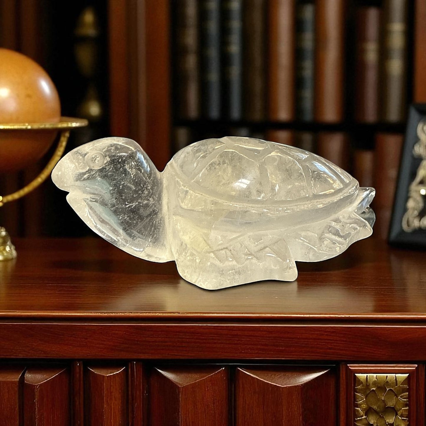 Genuine Clear Quartz turtle for Manifestation and Grounding