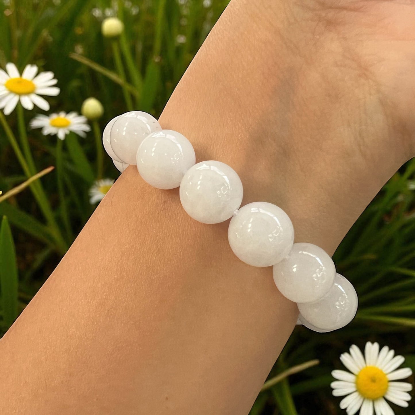 Genuine Calcite Bracelet 12mm with Adjustable Strings (Free shipping)