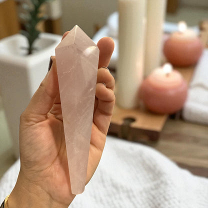 Genuine Rose quartz Tower