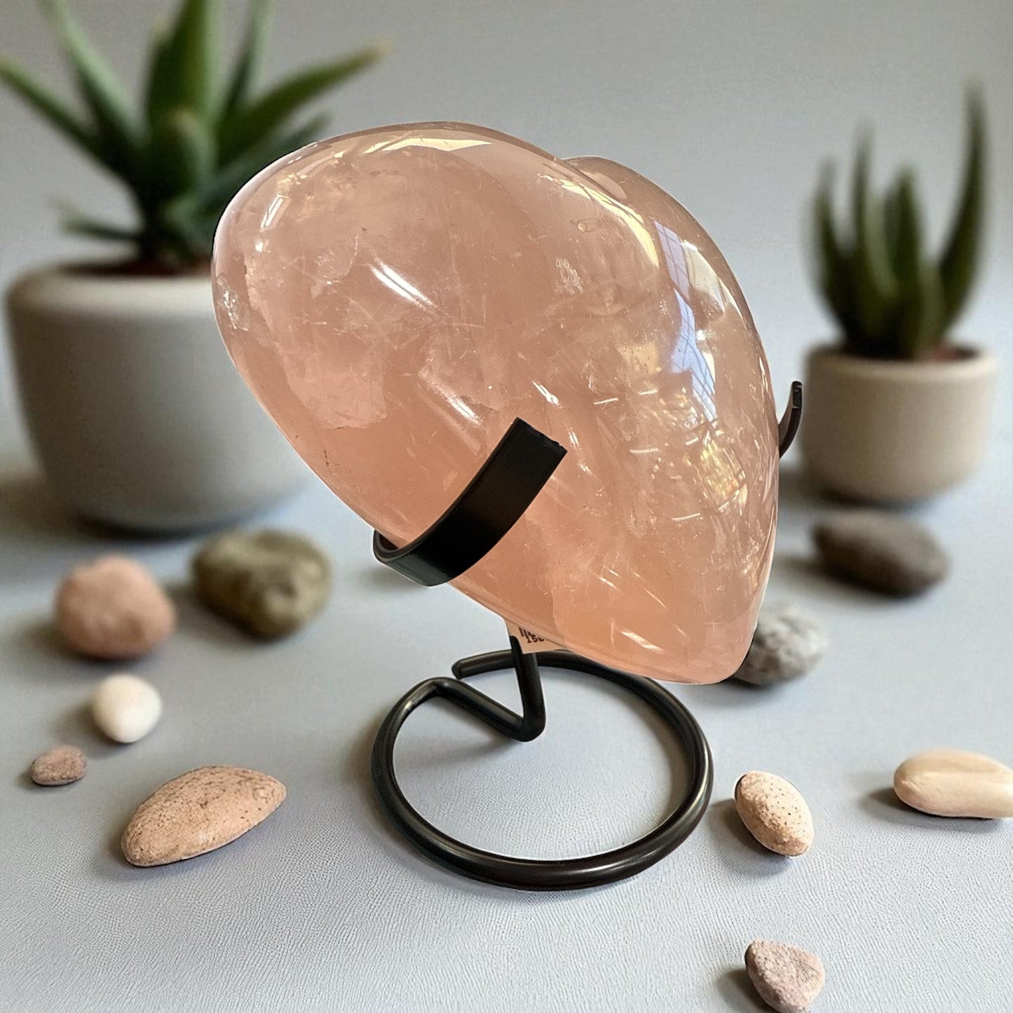 Genuine Heart shaped Rose quartz