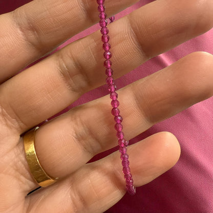 Red spinel bracelet adjustable N451