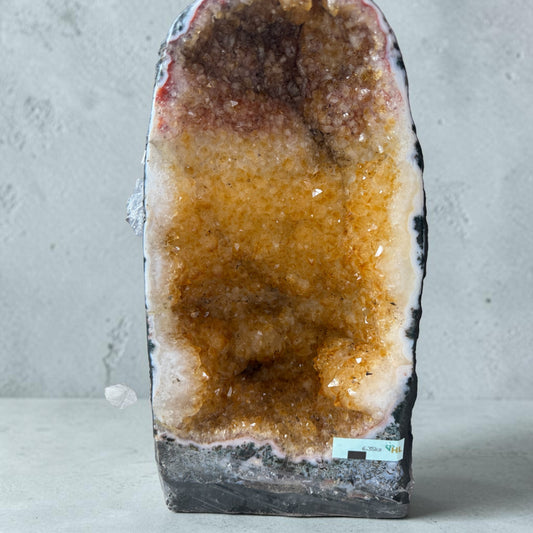 Citrine (heated amethyst) Geode 11 inch