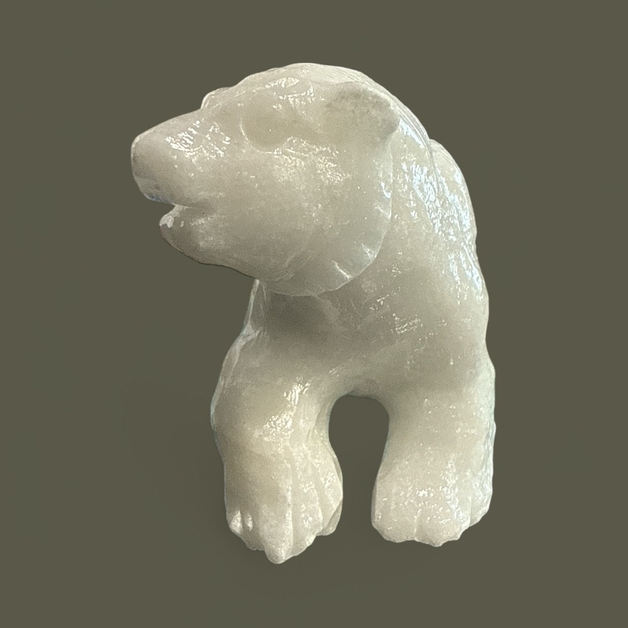 Calcite Bear Sculpture N427