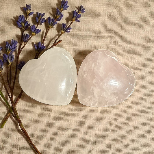 Genuine Rose quartz Small Heart (1 piece) free shipping
