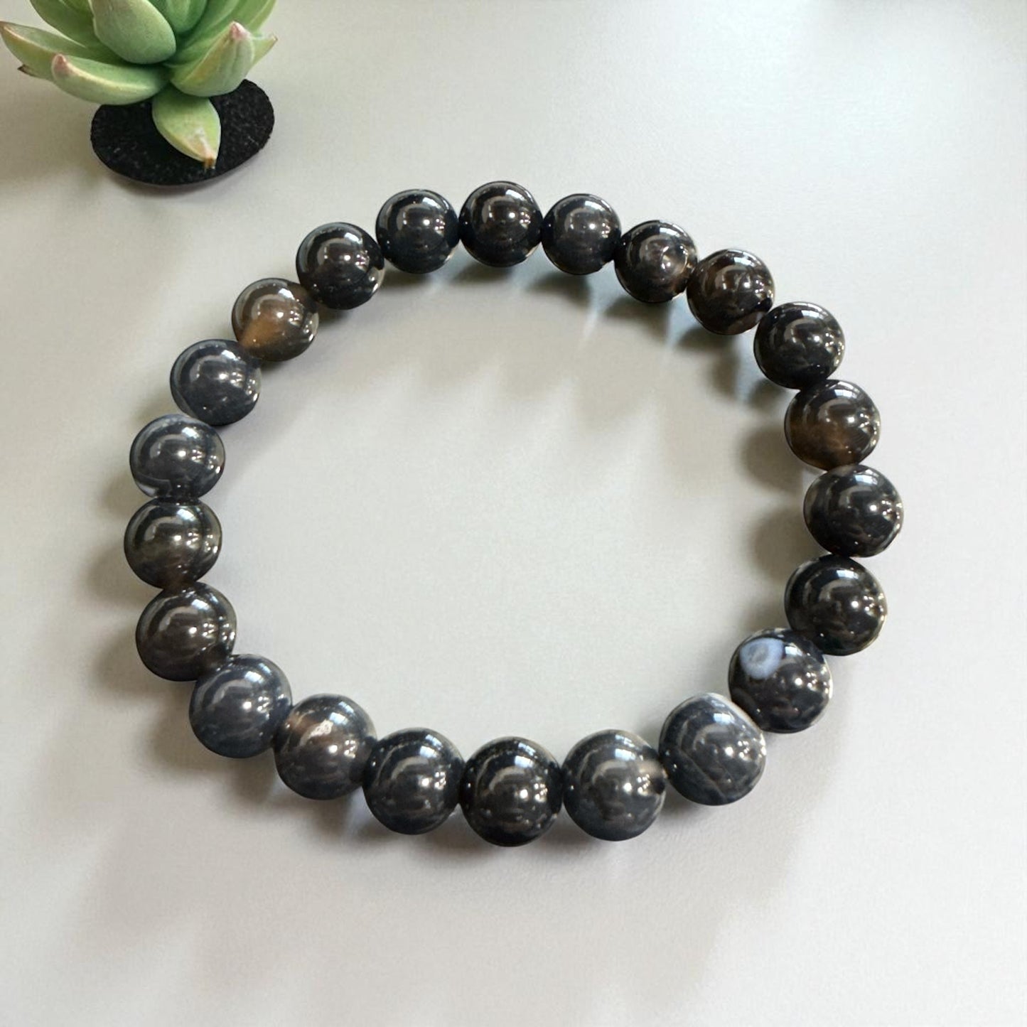 Sulemani Hakik Bracelet 23 beads 8mm for Protection and Grounding N439