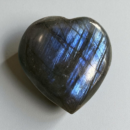 Natural Labradorite Heart 29.3 mm (free Shipping) 1 Piece