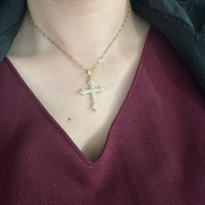 18K Gold Plated Cross Necklace (Free shipping)