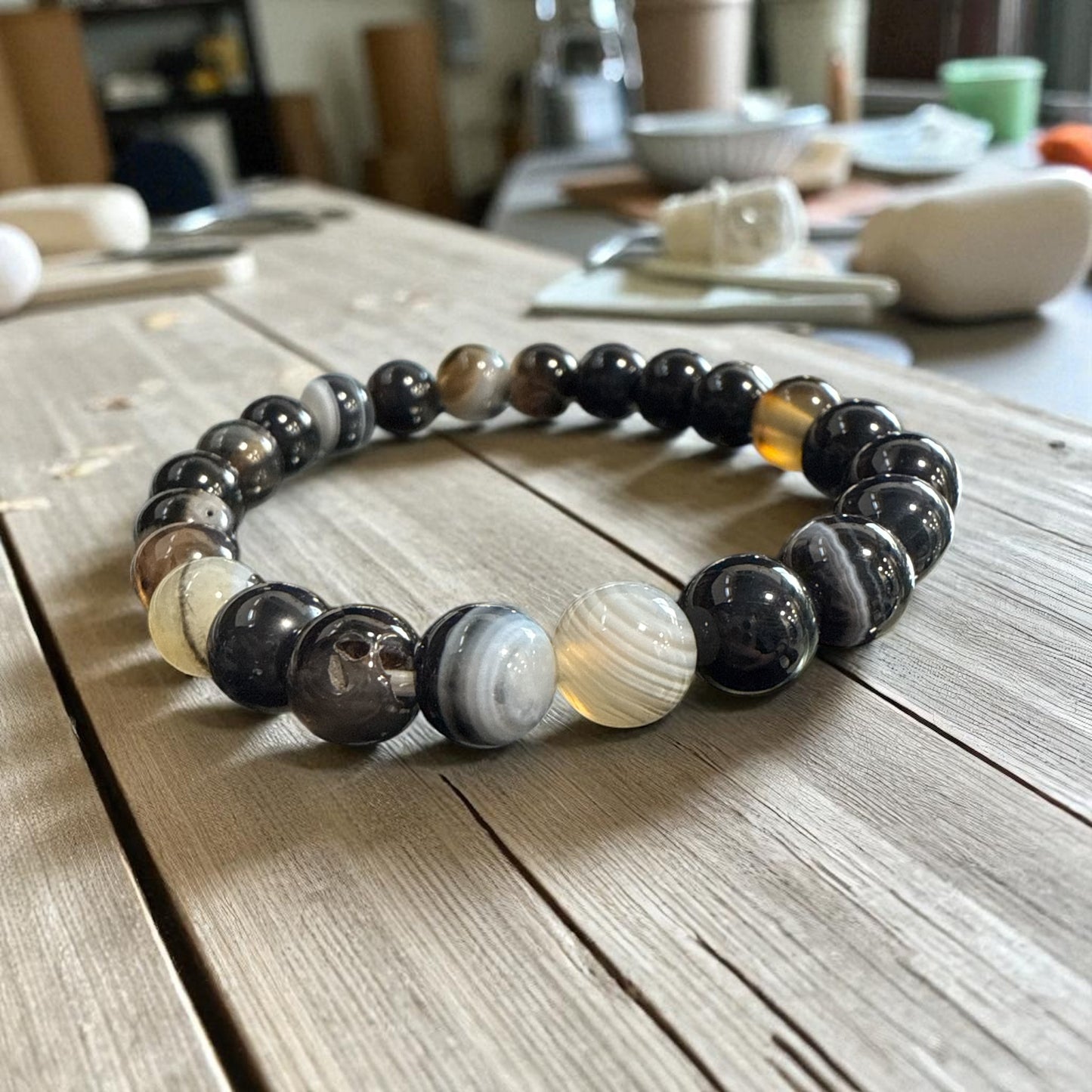 Sulemani Hakik Bracelet 22 beads 8mm for Protection and Grounding N438