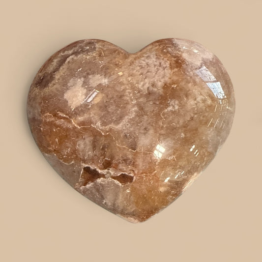 Genuine Heart Shaped flower Agate N409