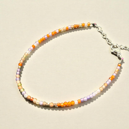 Orange Spinel bracelet adjustable N457
