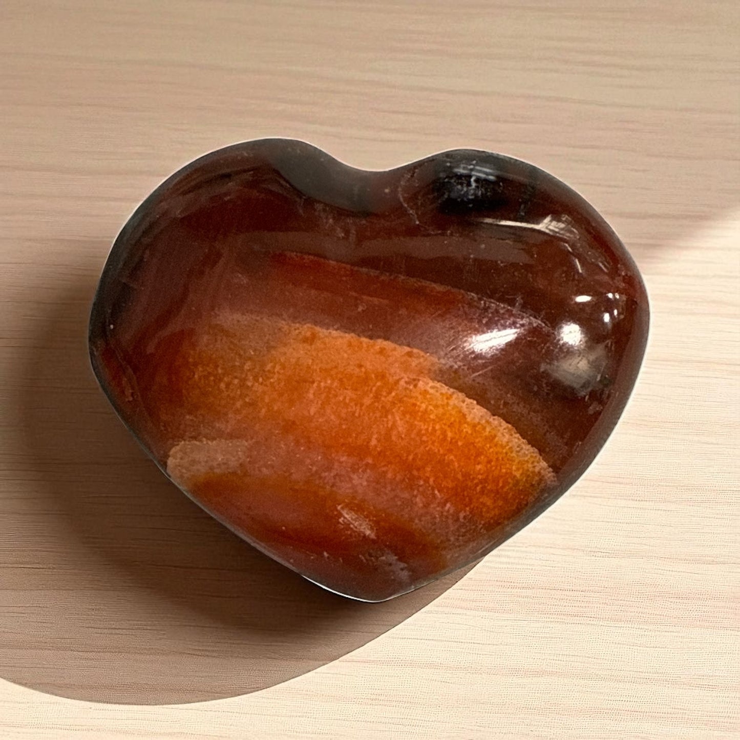 Genuine Carnelian Heart Stones (1 piece) (Free shipping)