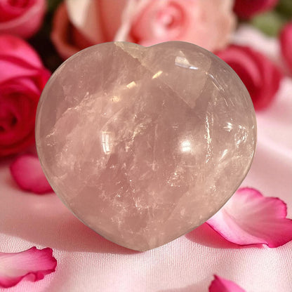 Genuine Heart shaped Rose quartz