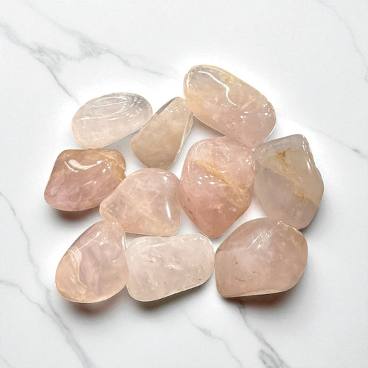 Genuine Rose quartz tumble Stones (5 pieces) free shipping