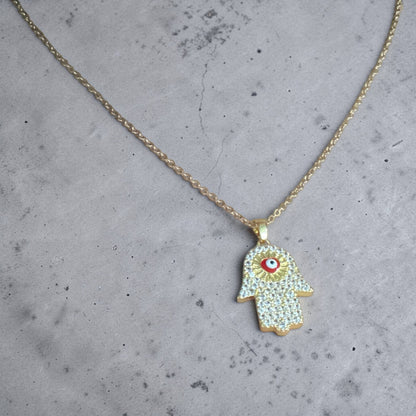 18K Gold plated Stainless Steel Evil Eye Necklace (free shipping)