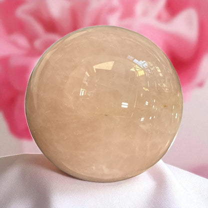 Genuine Rose quartz Sphere 72 mm